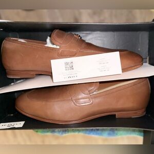 Coach Tanner Leather Loafers Saddle Brown Size 11D (CS020) (NIB)